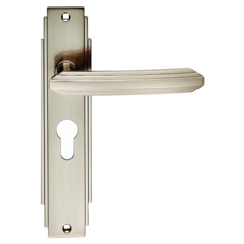 ART DECO LEVER HANDLE ON BACKPLATE